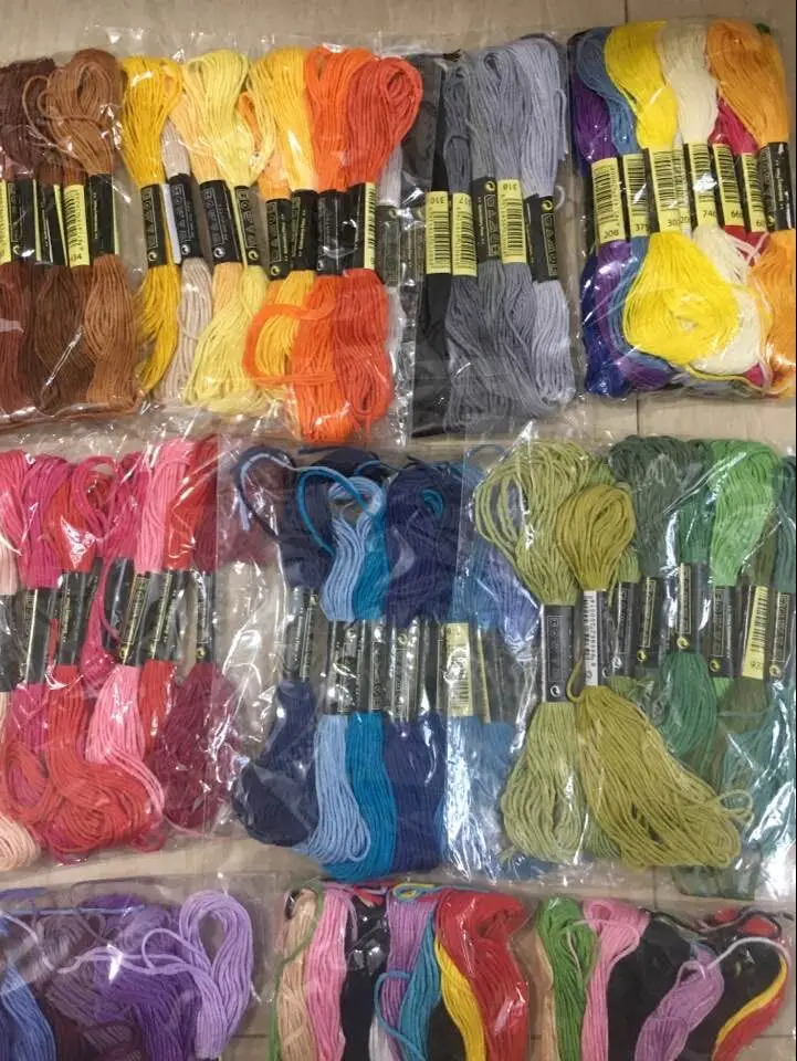 Горячая распродажа! двух этикетки 10 шт. нитки CXC для вышивания декоративным