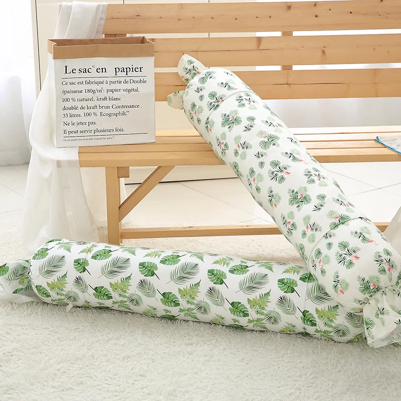 130 см длинная карамельная Подушка четыре узора грейпфрут/зеленое растение лиса