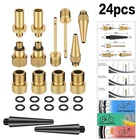 24 шт.компл. велосипедный насос адаптер велосипедный автомобильный клапан SVAVDV адаптер уплотнительный кольцевой конвертер MTB велосипедный воздушный насос клапан ГРУППА велосипедных шин