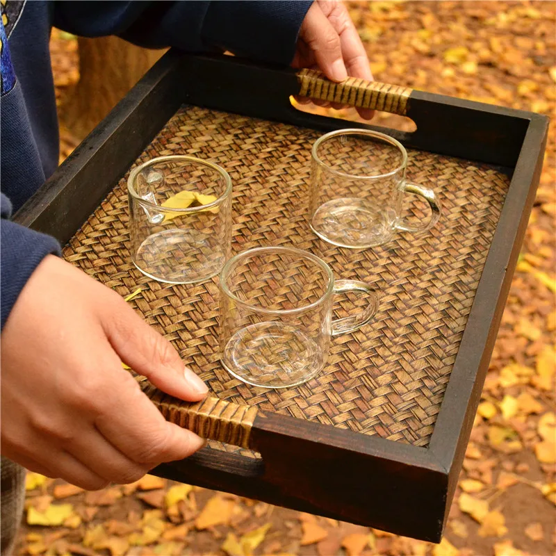 

Home accessories rectangular bamboo tea tray coffee tray bakery bamboo essential oil tray Southeast Asia