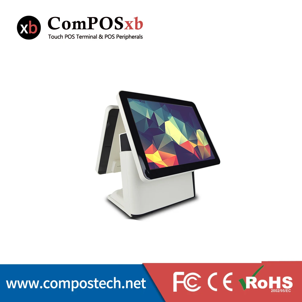Полный набор POS1618DP двойной POS системы 15 + дюймовый ЖК экран точка продажи