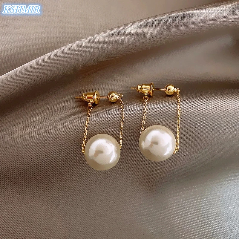 

Simple Elegant Small Pearl Pendant Earrings For Woman 2021 New Fashion Jewelry Party Ladies Unusual Dangle Earrings Accessories