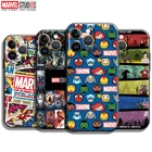 Чехол для телефона Apple iPhone 13, 12, 11 Pro Mini, X, XR, XS, Max, 8, 7, 6, 6s Plus, 5 ярких цветов, 2020 силиконовый чехол с логотипом Marvel Avengers