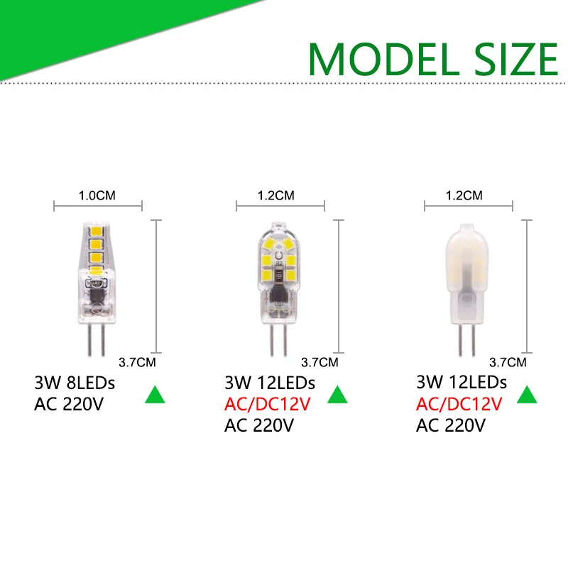 Светодиодная лампа 3 Вт 6 5 шт. светодиодная G4 G9 220 В переменного тока 12 SMD2835