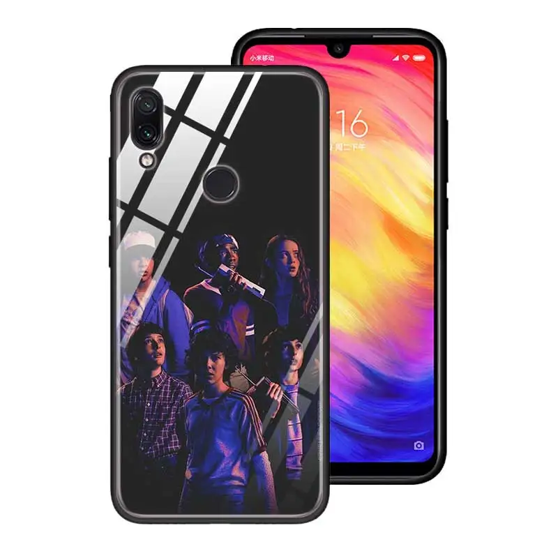 T07 Чехол из закаленного стекла для Red mi 7 8A Note6 7 8 K20 K20 Pro, задняя крышка для Xiaomi mi A3 CC9E CC9, силиконовый край, чехол для чужих вещей - Цвет: T07