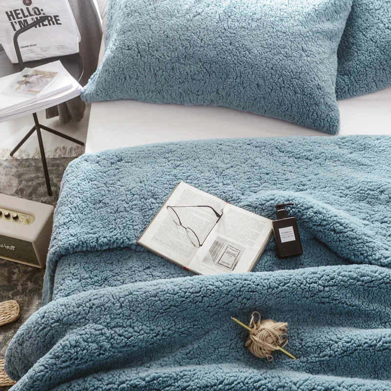 Толстое фланелевое одеяло из берберского флиса зимнее теплое покрывало