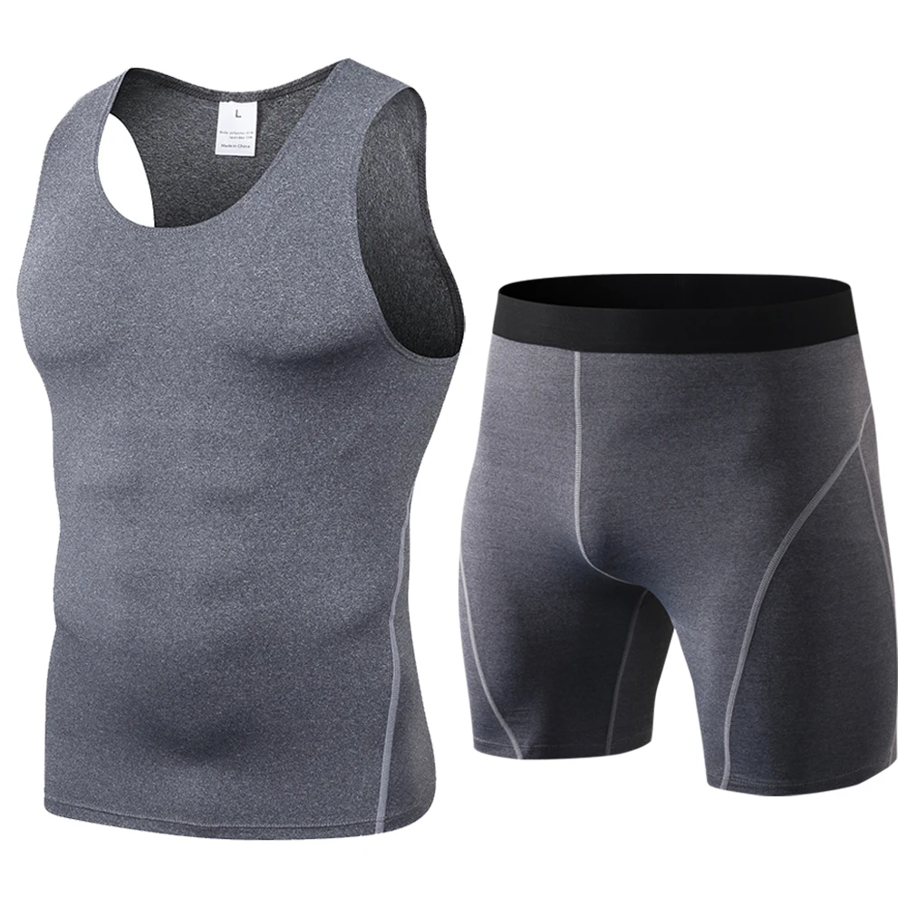 Мужской спортивный костюм для бега спортивное белье компрессионные шорты