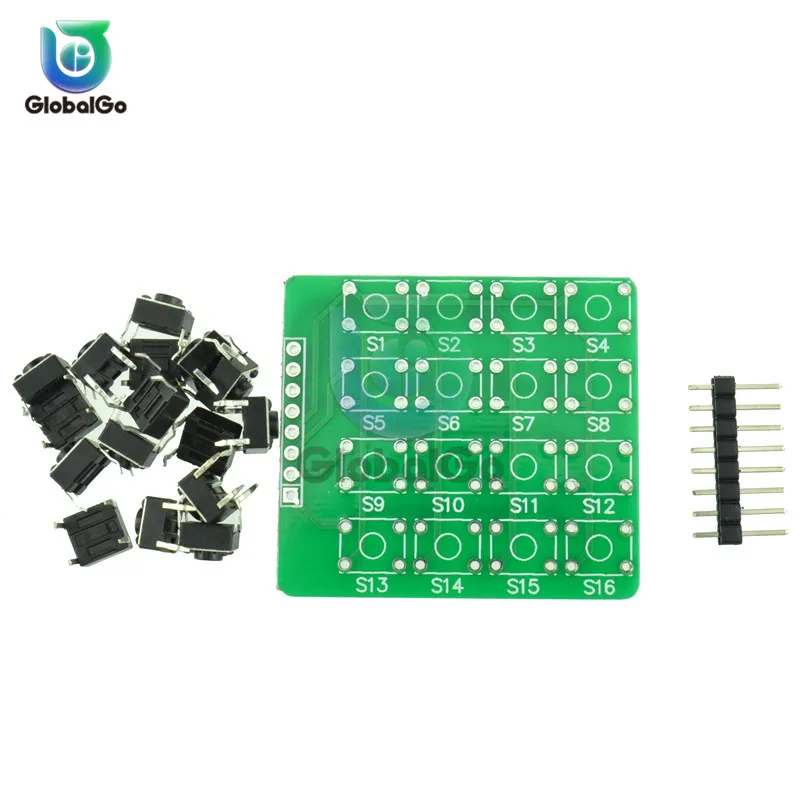 

Матричный переключатель 8pin 4*4, модуль матрицы клавиатуры, клавиши из АБС-пластика, 4x4, 16 клавиш, мембранный переключатель, Комплект «сделай с...