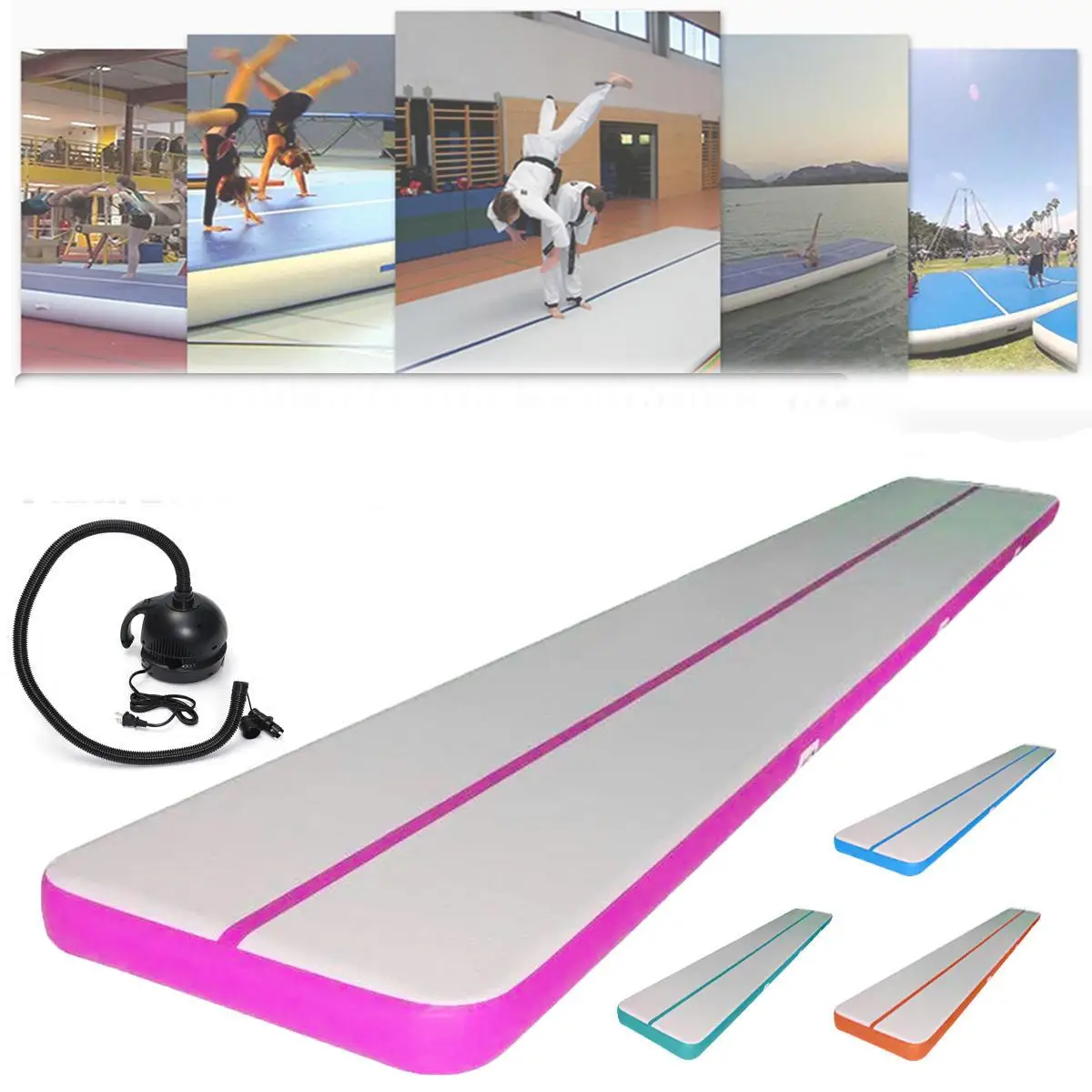 

5M*2M Airtrack Inflatable Air Track Floor Home Gymnastics Tumbling Mat GYM Yoga Mats For Home Use/Training/Cheerleading/Beach