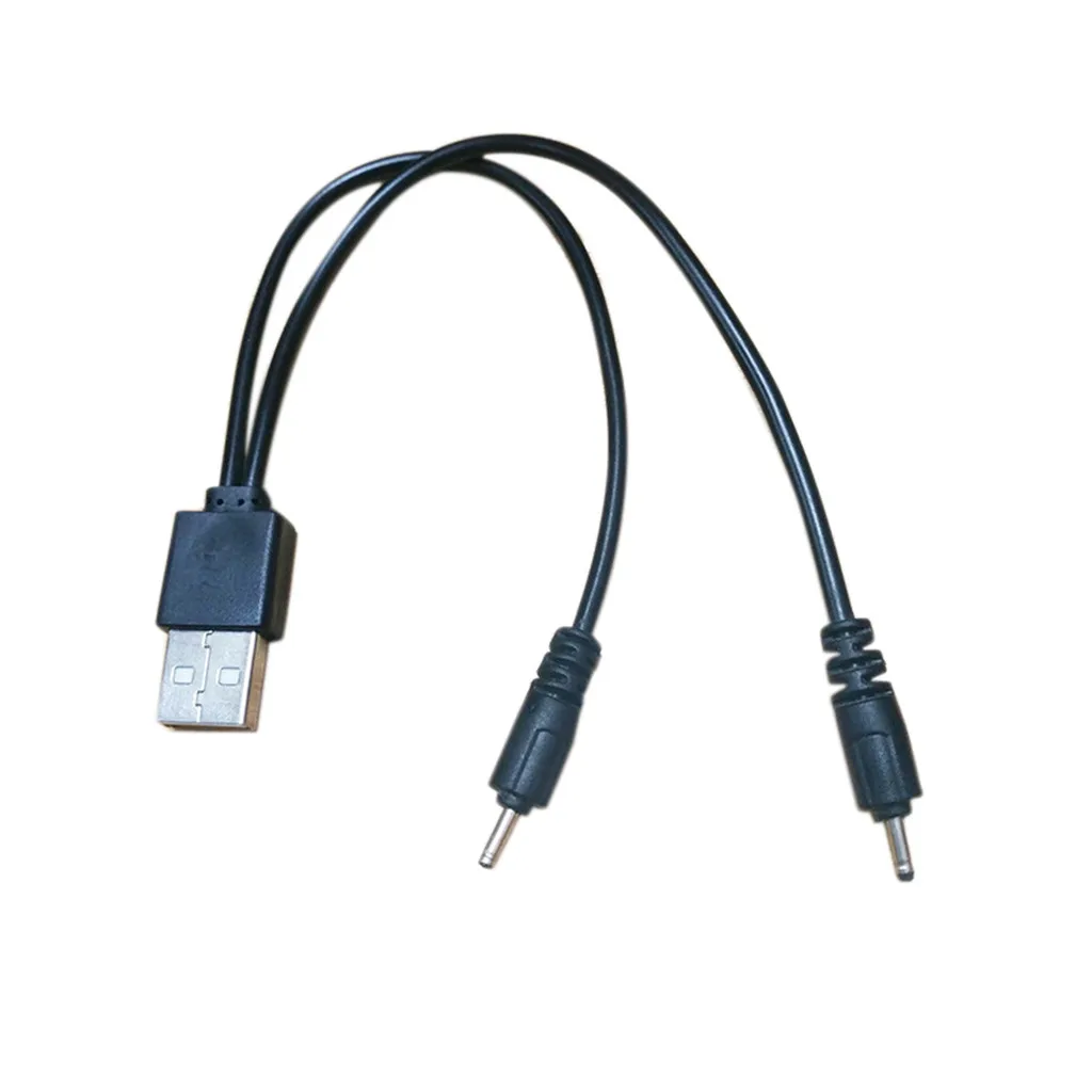 

DC 2.0MM Charger Cable USB to 2x DC2.0mm Power Charger Cable Adapter Connector DC 5V Supply Charge For I7S Earphone 20CM #33