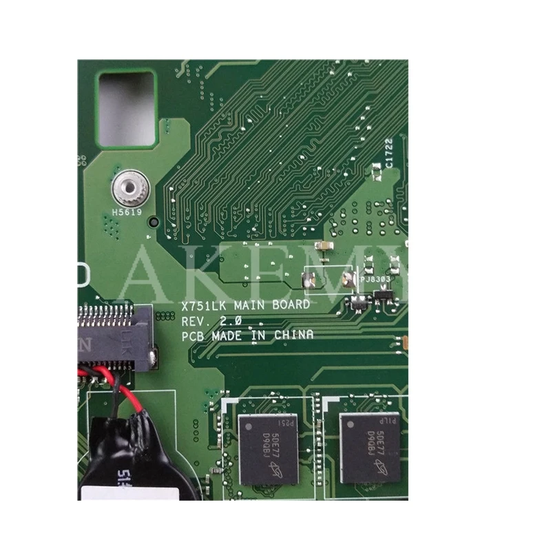 X751LX материнская плата для For Asus X751L K751L X751LK ноутбука GTX 950M|Материнские платы