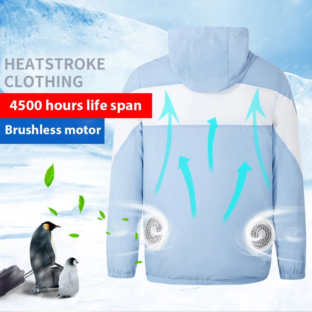 

Fan Jacket Cooling Coat Air Conditioning Cool Coat USB Charging Waistcoat Fishing Cycling Cost For High Temperature Work