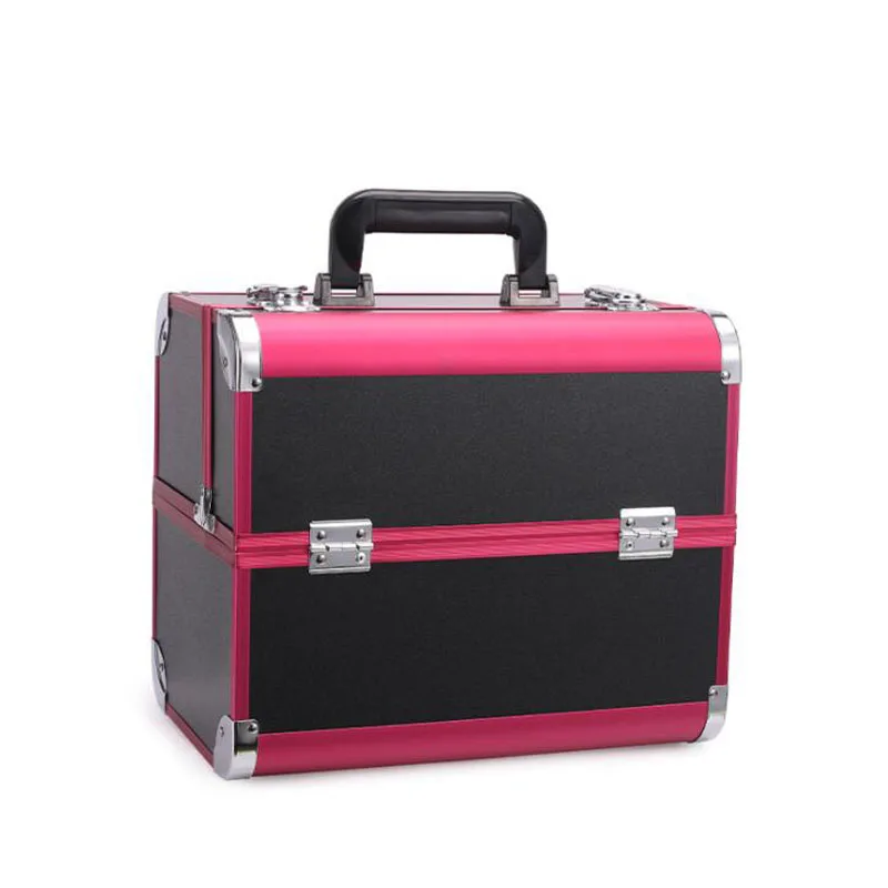 

Handbag organizer Makeup artist portable cosmetic case multi-layer tool box aluminum alloy cosmetic case Cosmetic Bag