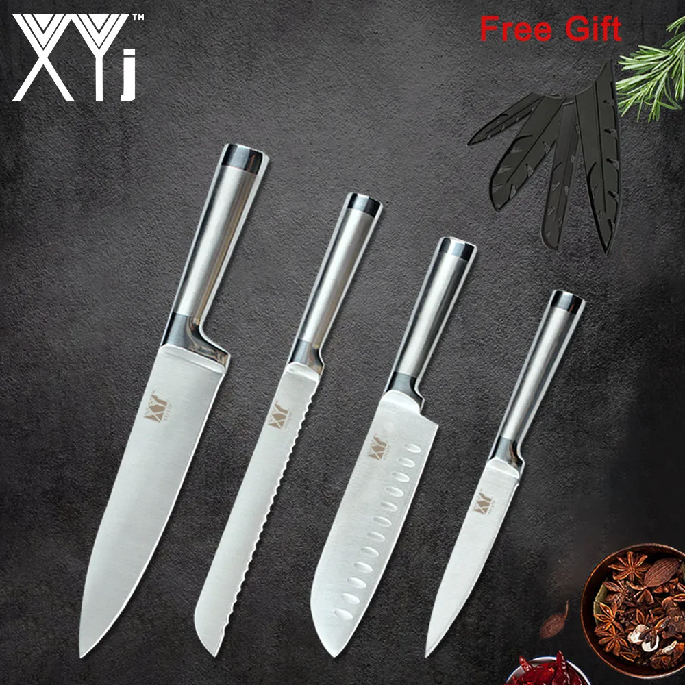 XYj 4 шт. набор ножей из нержавеющей стали высокоуглеродный острый нож удобные