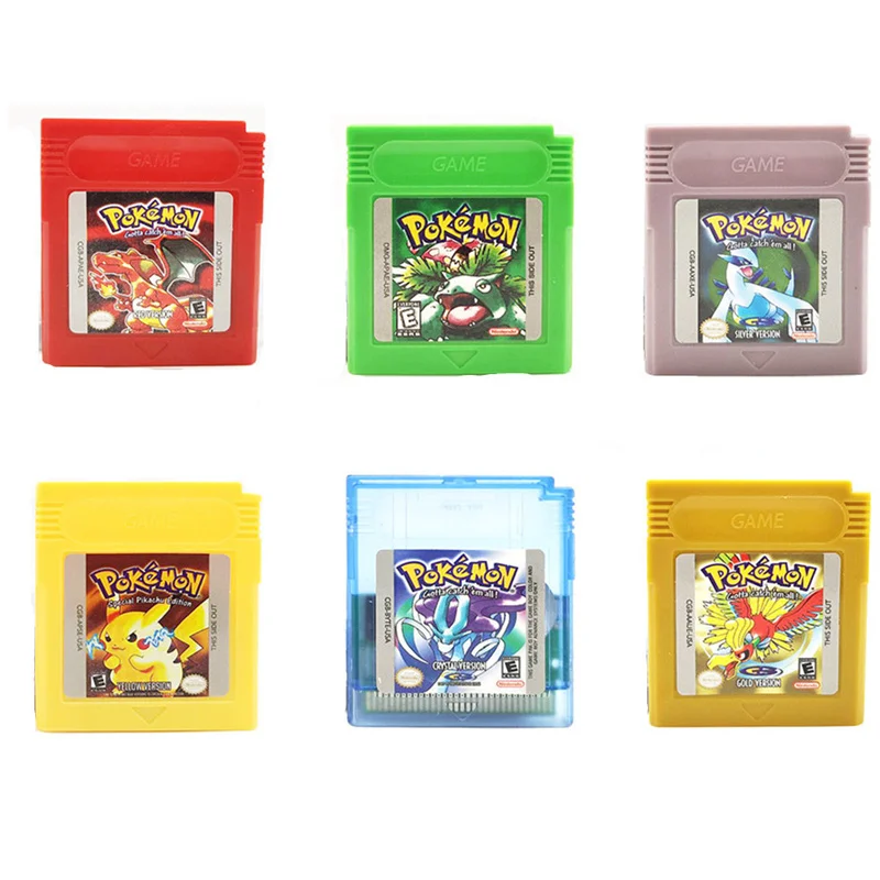 

16-битная игровая консоль Takara Tomy Pokemon на английском языке, картридж, Классическая игра, разноцветная версия