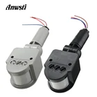 Датчик движения, 12 В, 220 В, 110 В, автоматический инфракрасный датчик движения с настенным креплением, таймер, наружный, 24 В, светодиодный датчик движения, выключатель светильник