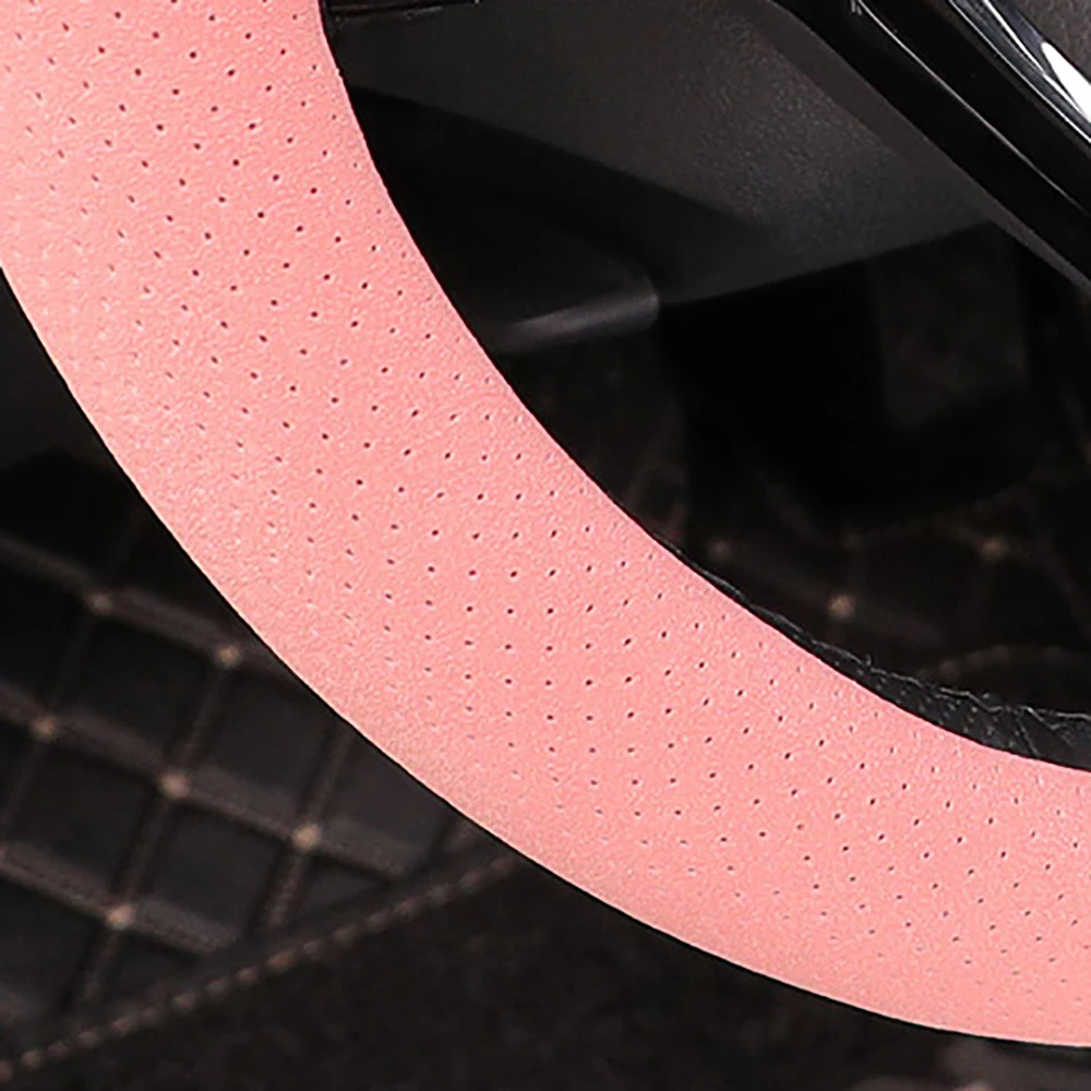 

LEDTENGJIE Car Steering Wheel Cover Cute Breathable Non-slip Sweat-absorbent Interior Fashion Trend Net Red Favorite