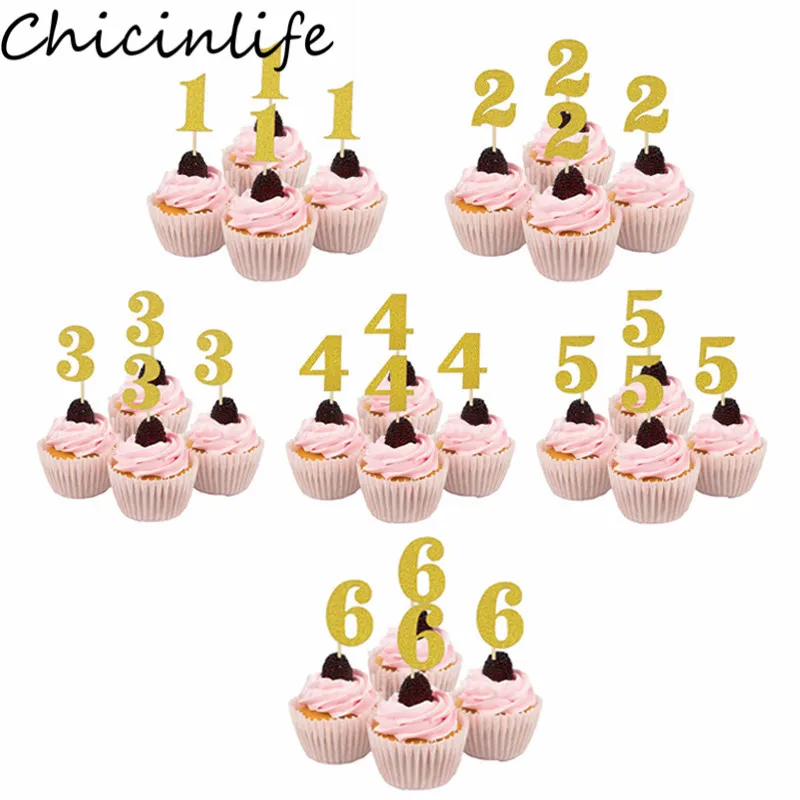 Chicinlife 5 фотолампы для капкейков украшение вечеринки в честь Дня Рождения детский
