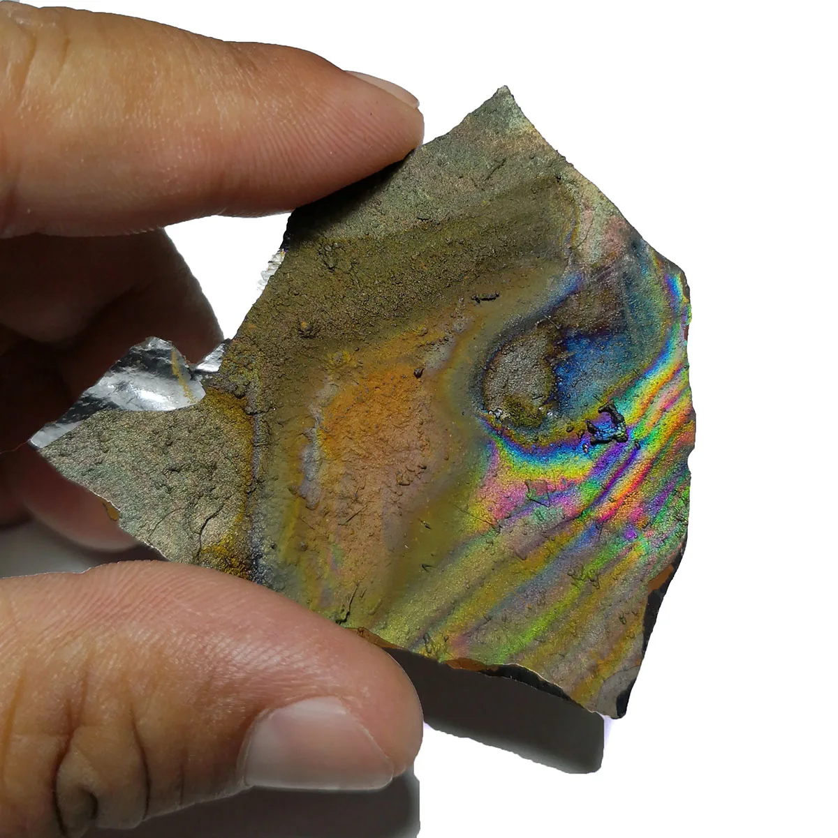 

7.4g A1-5 Natural Rainbow Limonite Mineral Specimen Collection Teaching Form Guangdong Province China