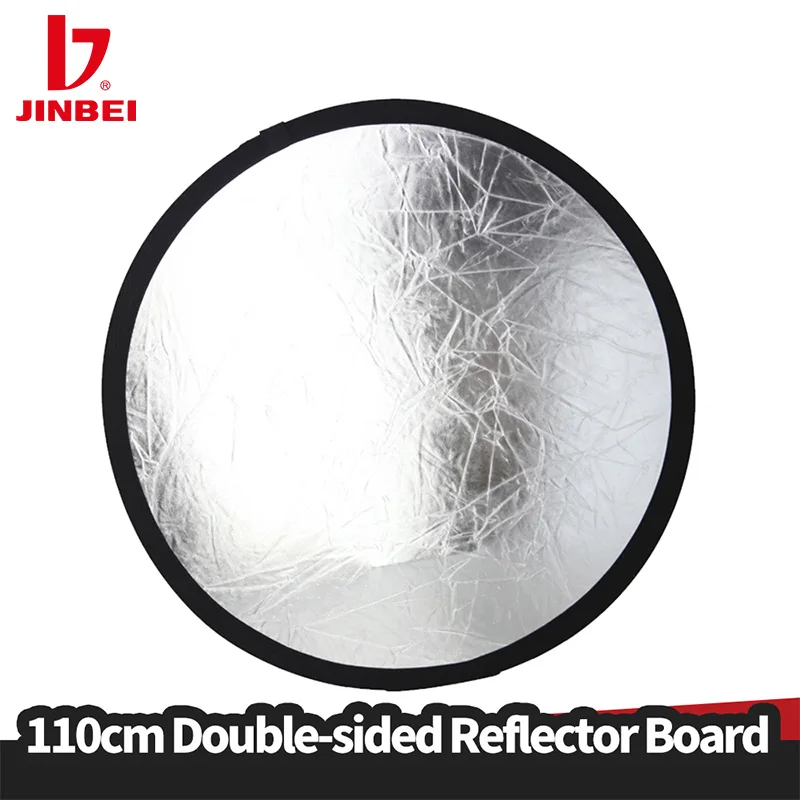 

JINBEI 110 см 2 в 1 серебристый золотой отражатель для фотосъемки Складная портативная фотография светильник