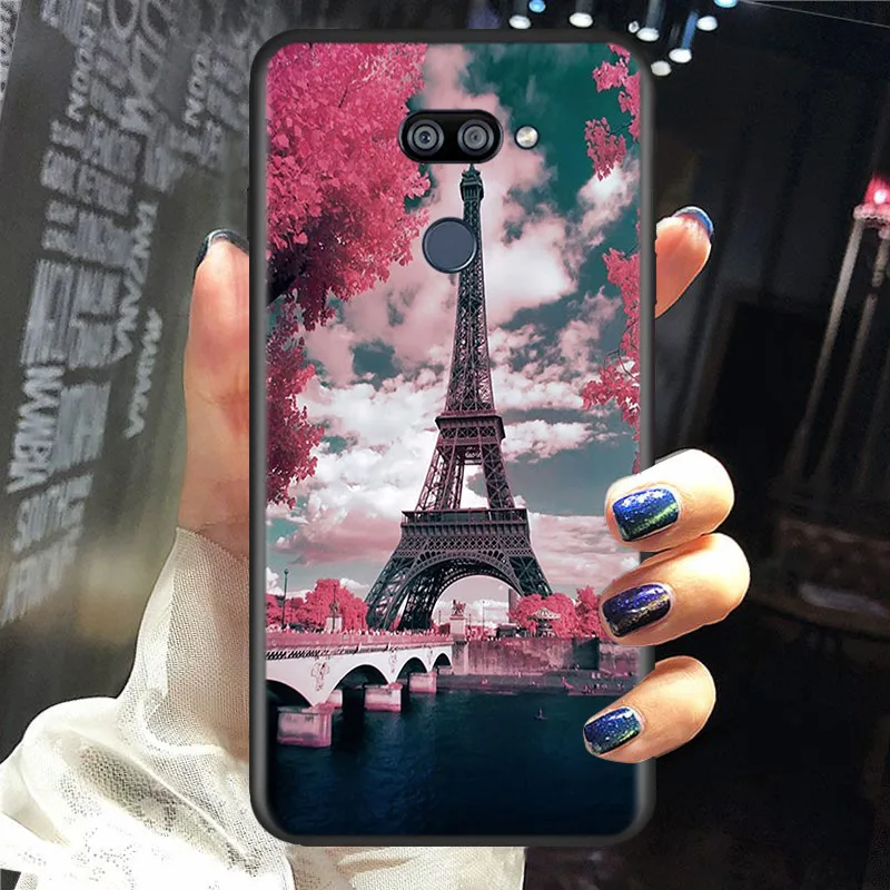 DIY Custom Black Silicone For LG K22 K71 K61 K51S K41S K30 K20 2019 Q60 V60 V50S V50 V40 V35 V30 G8 G8S G8X ThinQ Phone Case