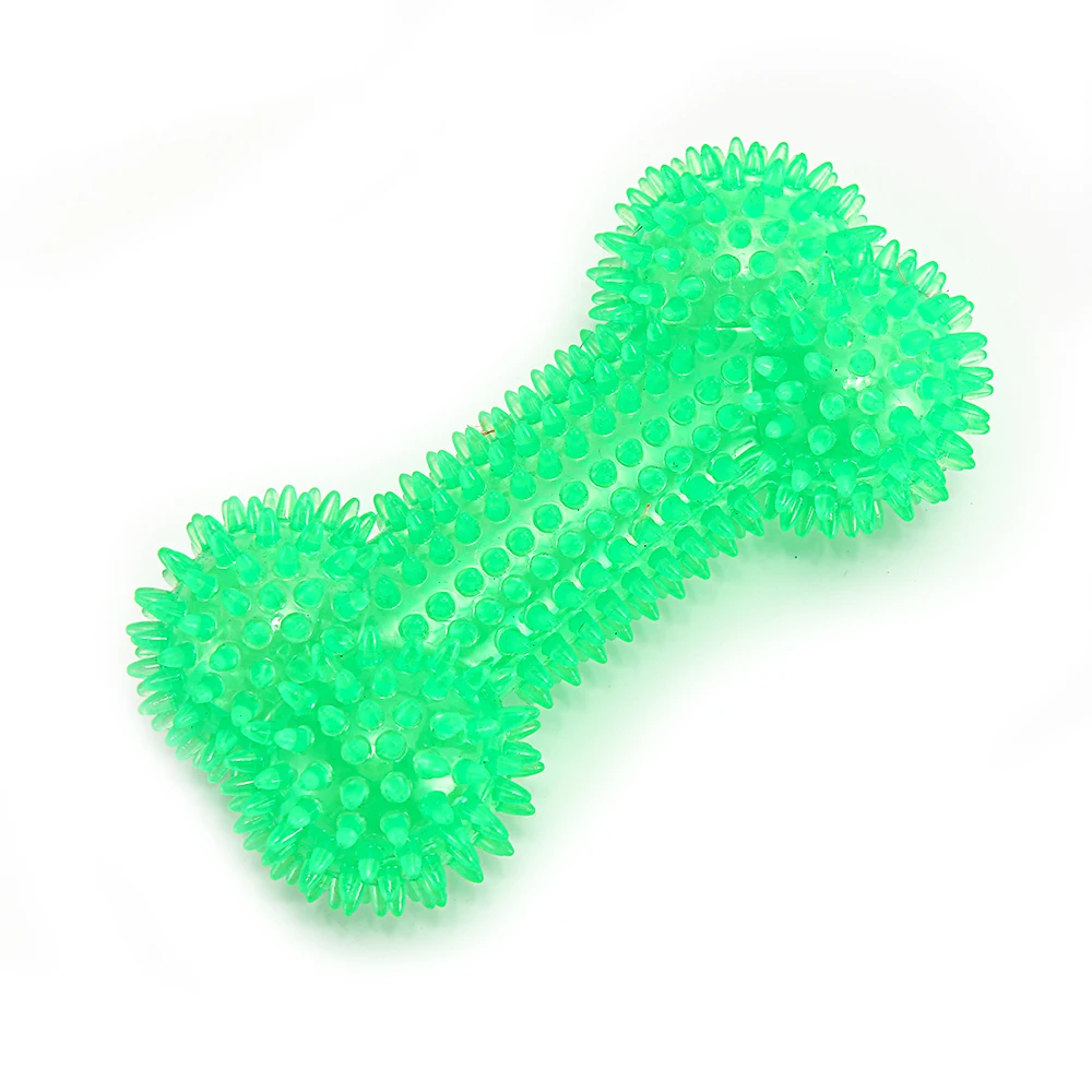 Green Собачьи мягкие игрушки кости для маленьких средних собак, агрессивные чистеры для чистки зубов, обучение, игры нетоксичные, устойчивые к укусам SJ0011 - Цвет: Green