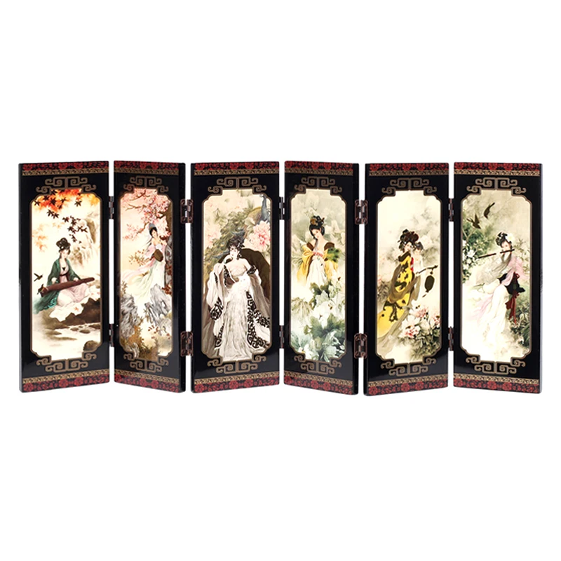 Антикварные аксессуары для офисного стола китайские деревянные Лаки маленький