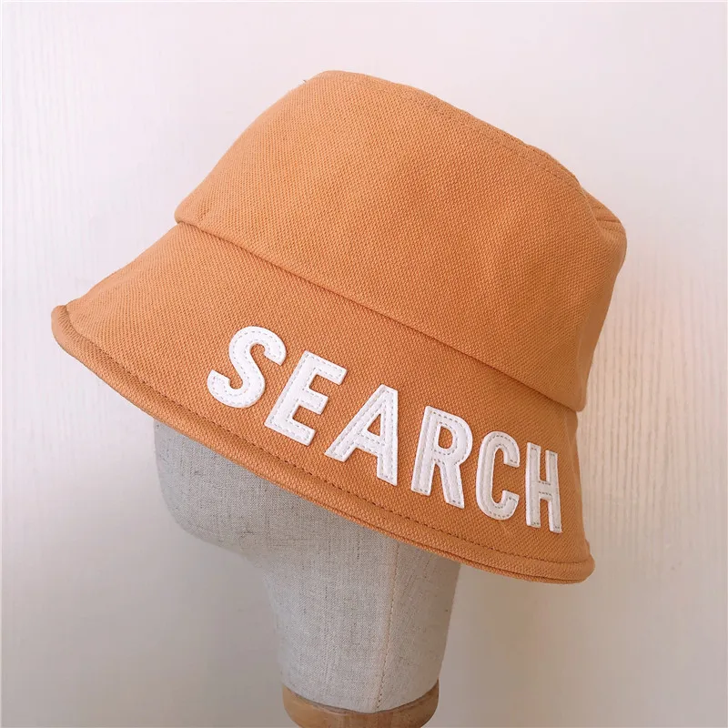 

2021 Children's Hat English Letter Fisherman Hat Girls Casual Breathable Neutral Sun Hat Baby Cloth Label Basin Cap Costume