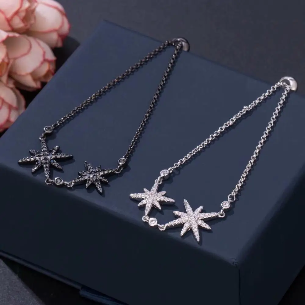 Простой и стильный браслет в виде дикой звезды регулируемая Серебряная цепочка