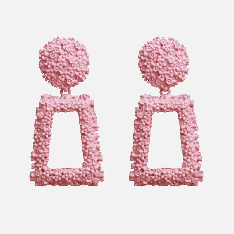 Женские серьги-подвески с кисточками модные оранжевые или розовые полимерные