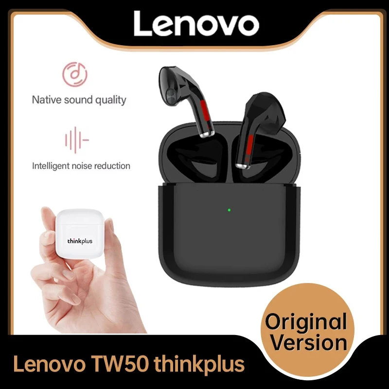 

Lenovo TW50 Thinkplus TrackPods TWS Mini Headphone Bluetooth 5.0 Earbuds HIFI Noise Reduction Earphone Microphone Sports Headset