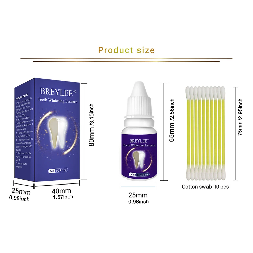 

10ml Essence Liquid Teeth Whitening Cleaning Serum Remove Natural Oral Hygiene No Preservatives