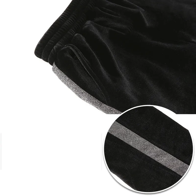 

Fashion O-Neck Pullover Long sleeve top+Ankle-Length pant Solid Pleuche two piece tracksuit Mother t shirts plus size sets