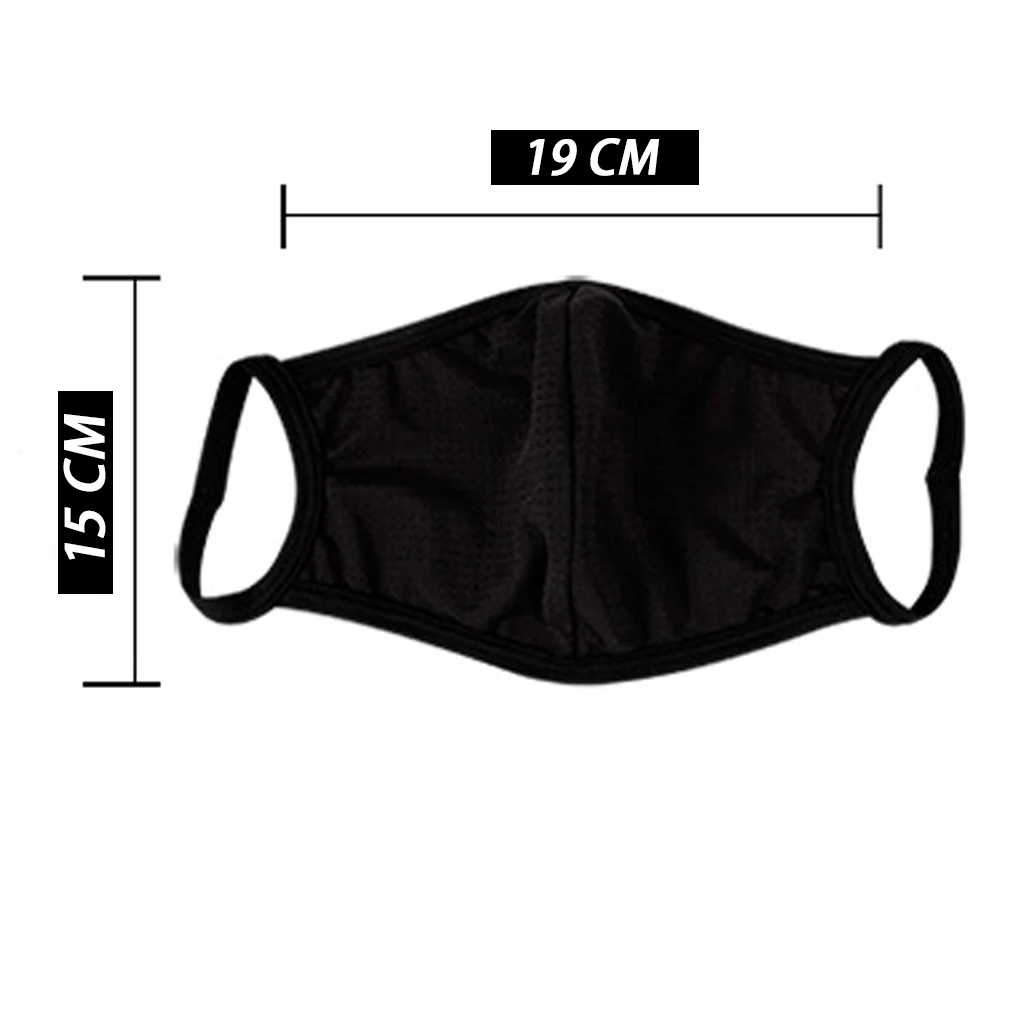 

Reuseable Face Masks for Adult Unisex Black Mouth Mask Outdoor Dustproof Breathbale Mask Washable Fabric mascarillas face masque