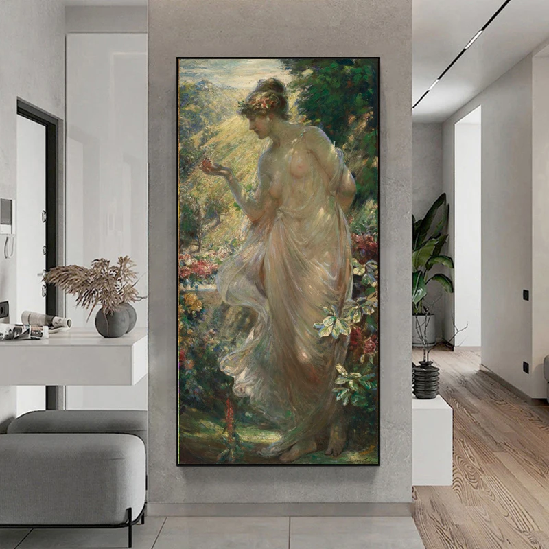 

The Butterfly By Robert Fowler Classical Oil Painting Print on Canvas Art Prints European Court Canvas Paintings for Living Room