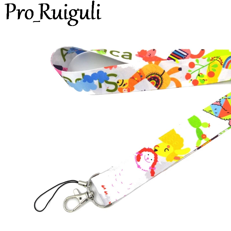 Альпака лама шейный ремешок Ремешки ID значок держатель карты брелок для