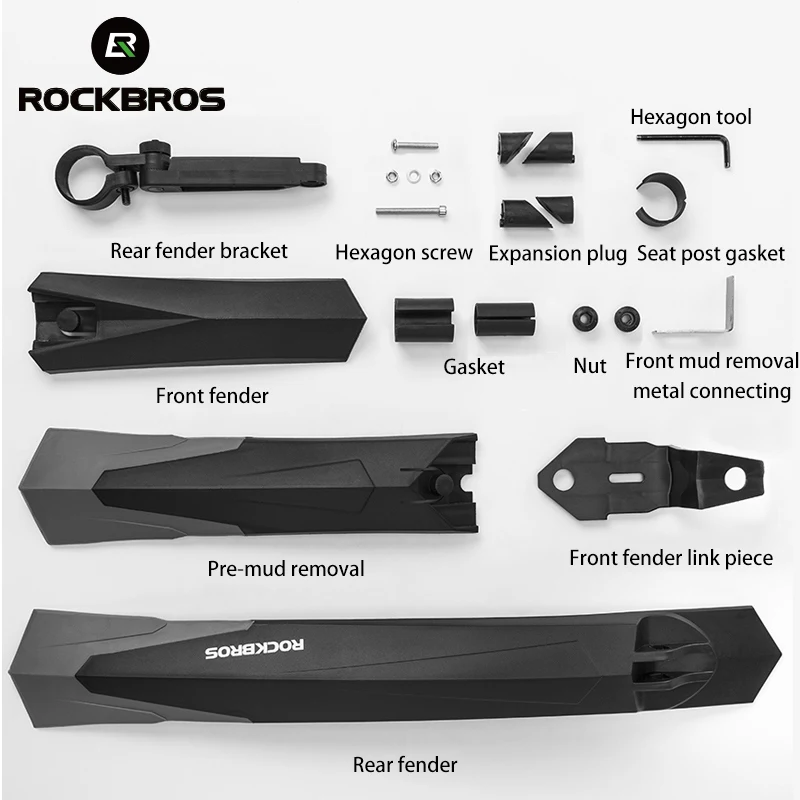 Брызговик для велосипеда ROCKBROS мягкое резиновое расширенное регулируемое заднее