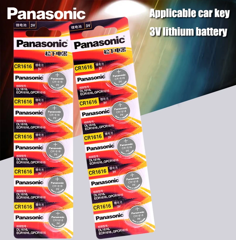 CR1616 10 шт кнопочные батареи для монет Panasonic 100% Оригинал cr 1616 3V литиевая батарея DL1616