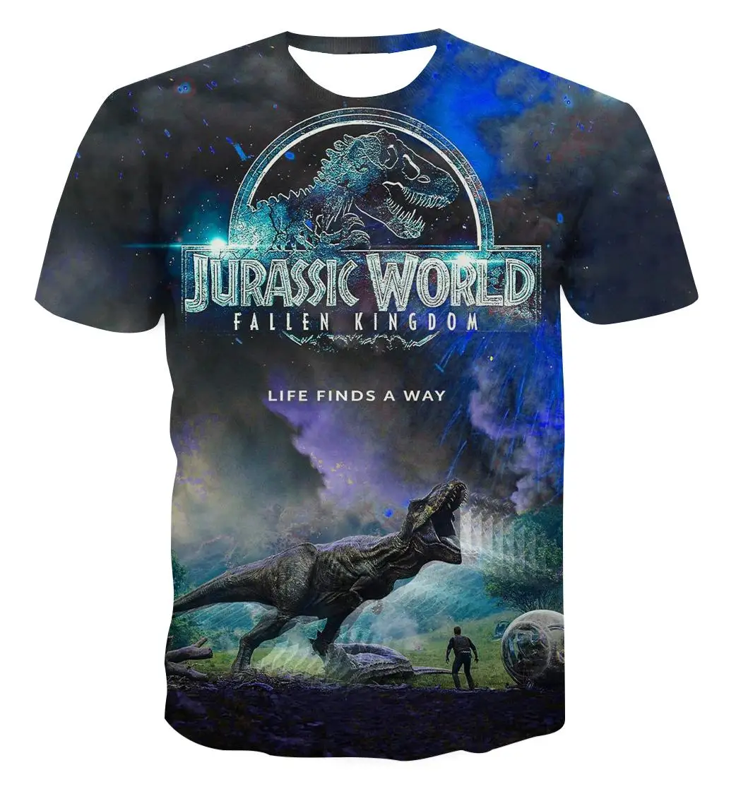 Новая футболка с принтом Парк Юрского периода для мужчин и женщин 3D Футболка