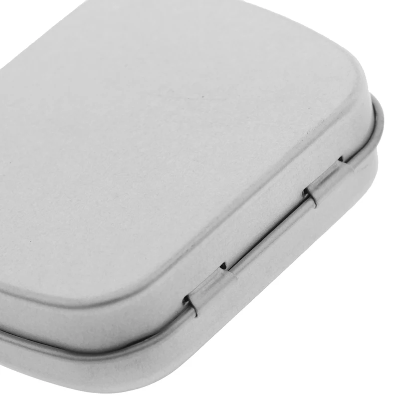 

Portable Medicine Tablet Capsule Box Container Storage Travel Silver Metal Rectangle Pill Box Case Drug Holder