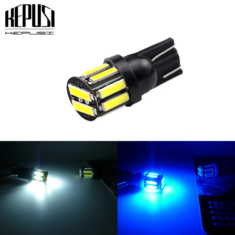 W5W T10 194 светодиодный Белый 10 SMD 7020 168 автомобильный габаритный сигнал поворота
