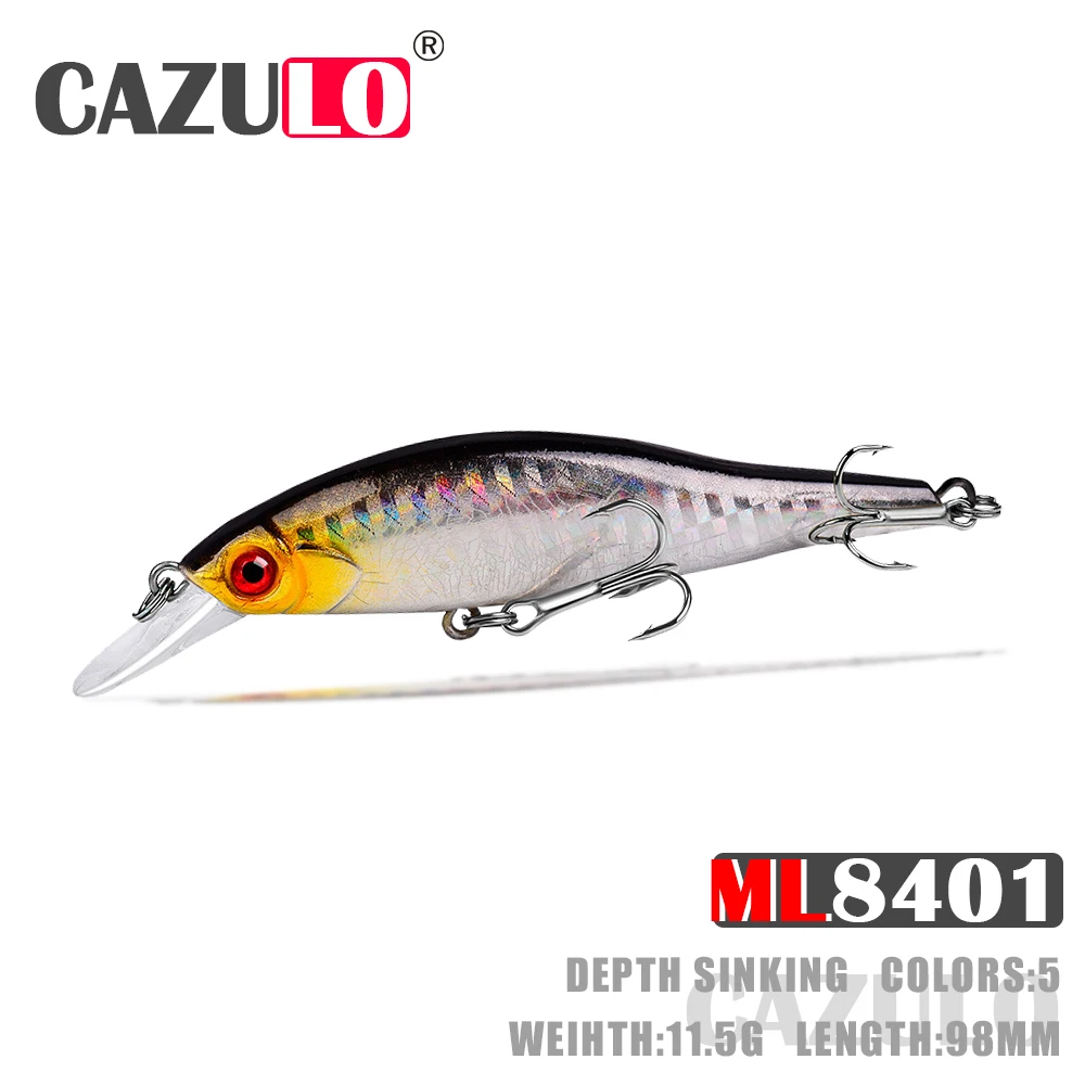 

Fishing Accessories Lure Sinking Minnow Isca Artificial Pesca Accesorios Mar Weights 11.5g 98mm Wobblers Tackle Carp Fish Leurre