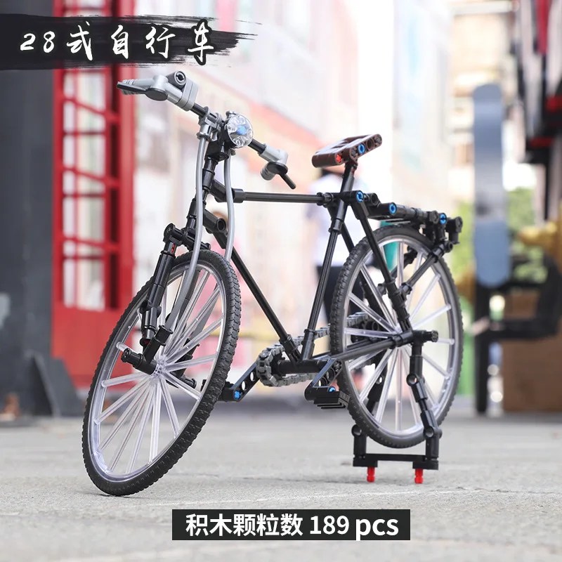 NEW Serise Rickshaw Nostalgia Bicycle Retro Bike Inflator Supercar Race Car Sport Building Blocks Bricks Sets Kits Model | Игрушки и