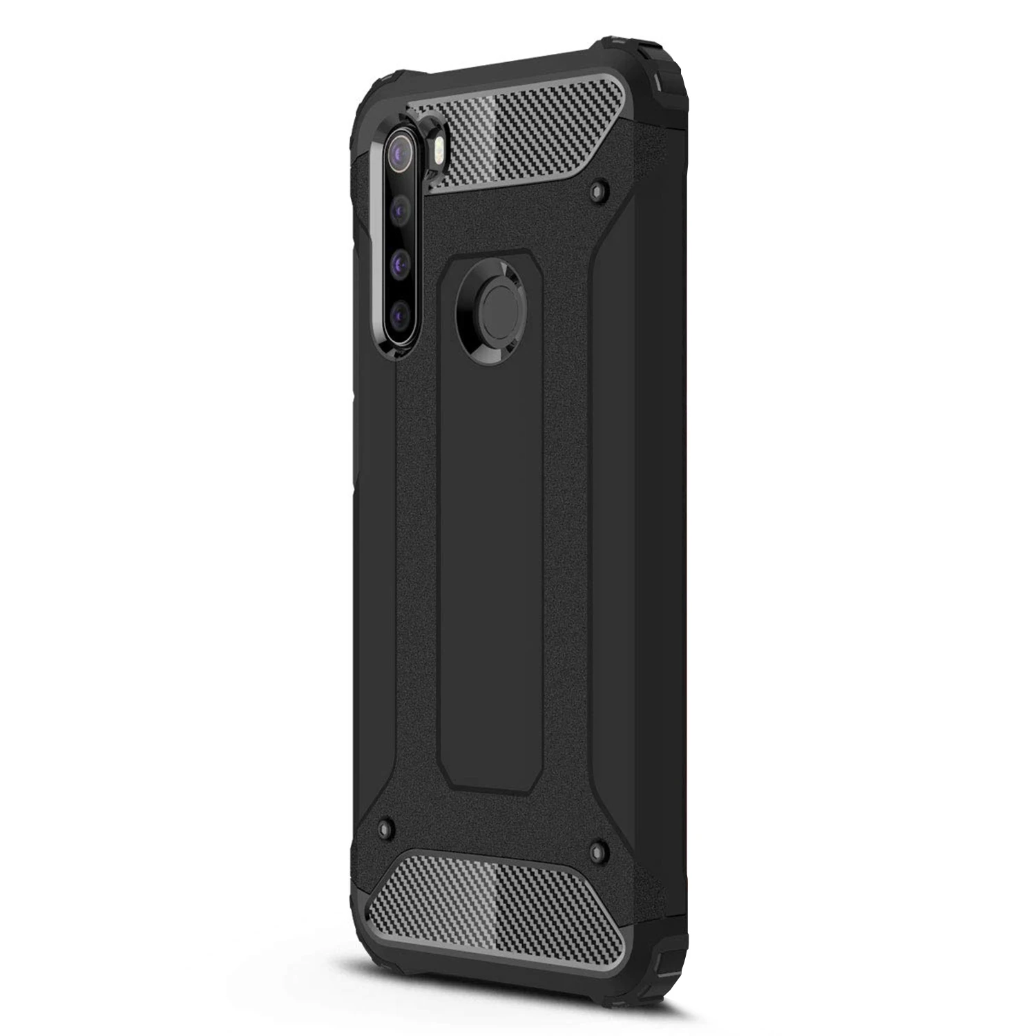 

Phone Case Compatible with Xiaomi Redmi Note 8T Armored Tank Case Black