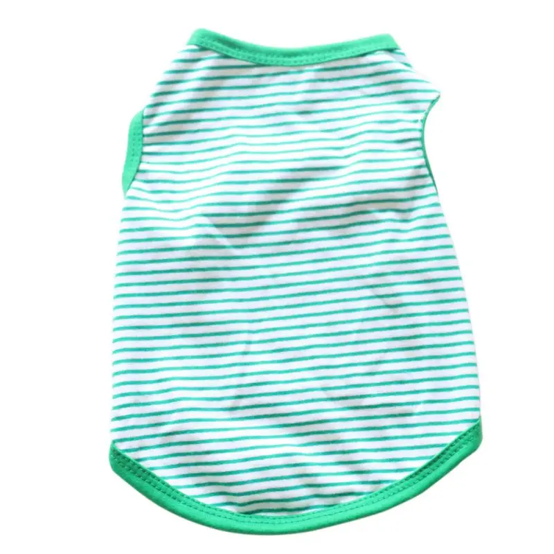 Летняя рубашка для питомца щенка полосатая жилетка котенка кота футболка