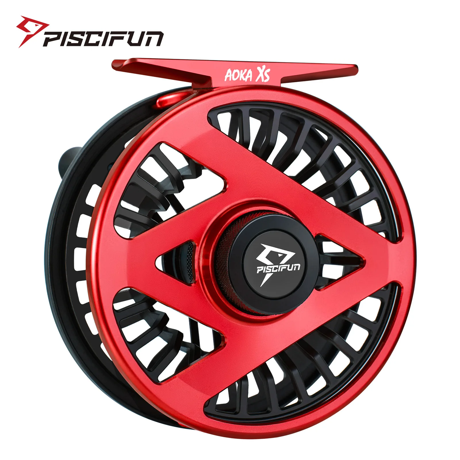 

Piscifun AOKA XS Fly Fishing Reel Sealed Double Click Carbon Fiber Drag System CNC Machined Alloy Body 3 4 5 6 7 8 WT (Red)