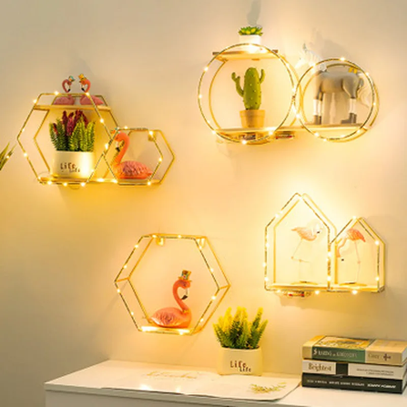 Скандинавская настенная подвесная полка для хранения вещей креативные полки из