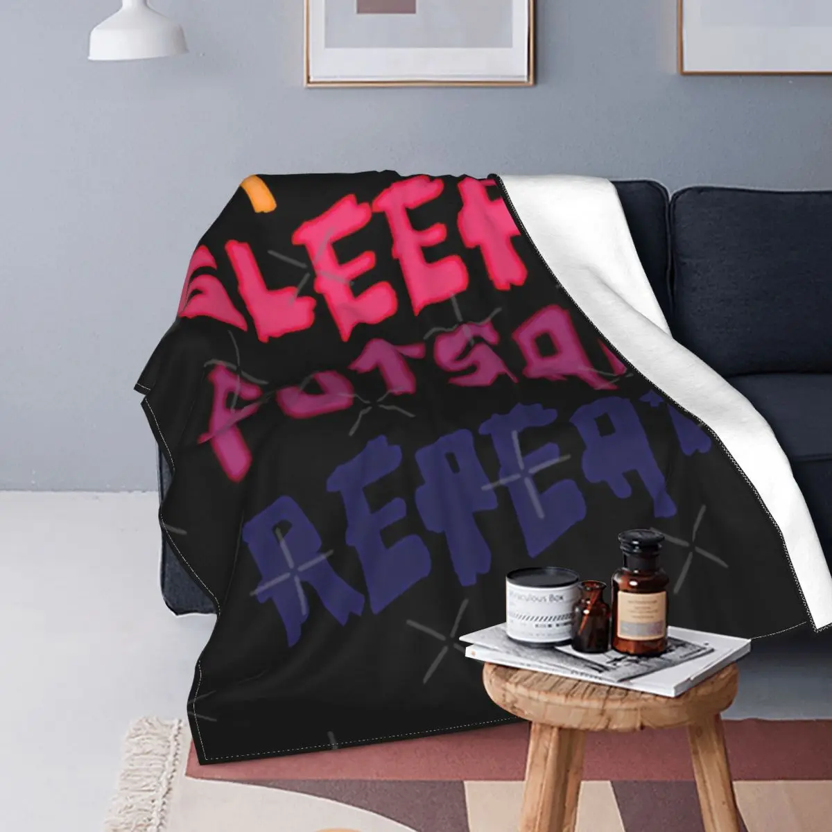 

Eat Sleep Futsal-436 Manta, colcha para cama a cuadros, funda para sofá, manta de muselina, mantas receptoras