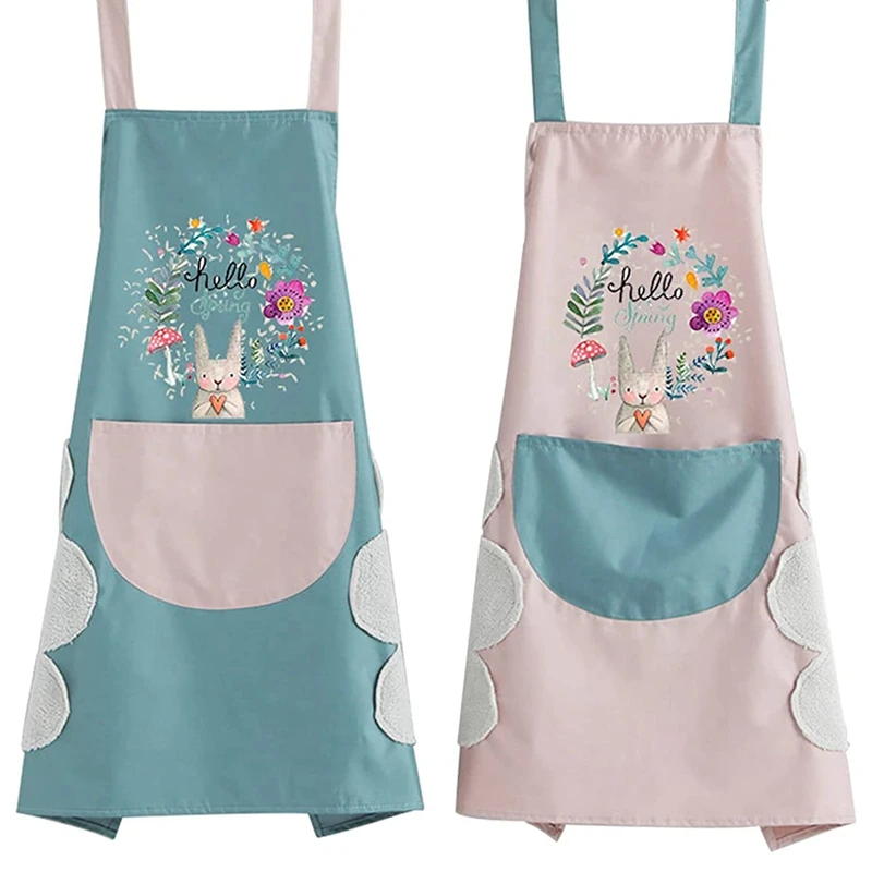 

Chef Apron 2 Pack, Kitchen Apron with Pockets, Waterproof Bib Aprons for Men Women Perfect for Kitchen Cooking Baking