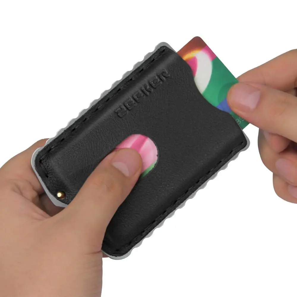 ZEEKER бумажник передний карман кошелек RFID Блокировка держатель кредитной карты минималистичный кошелек с кожей для мужчин